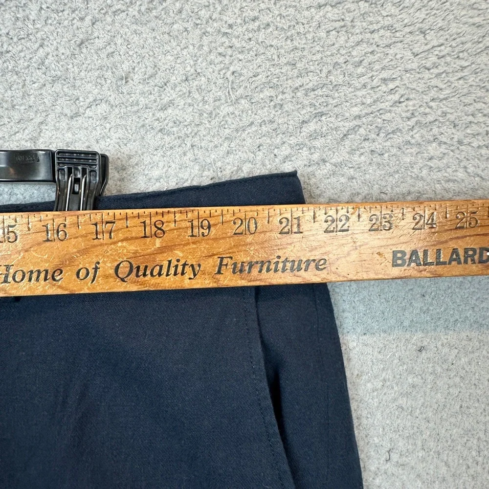 NEW Banana Republic Mens 40X32 Linen Blend Navy Blue Slim-Straight Trouser Dress